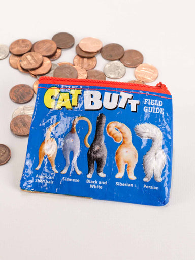 Blue Q Coin Purse - Official Cat Butt    