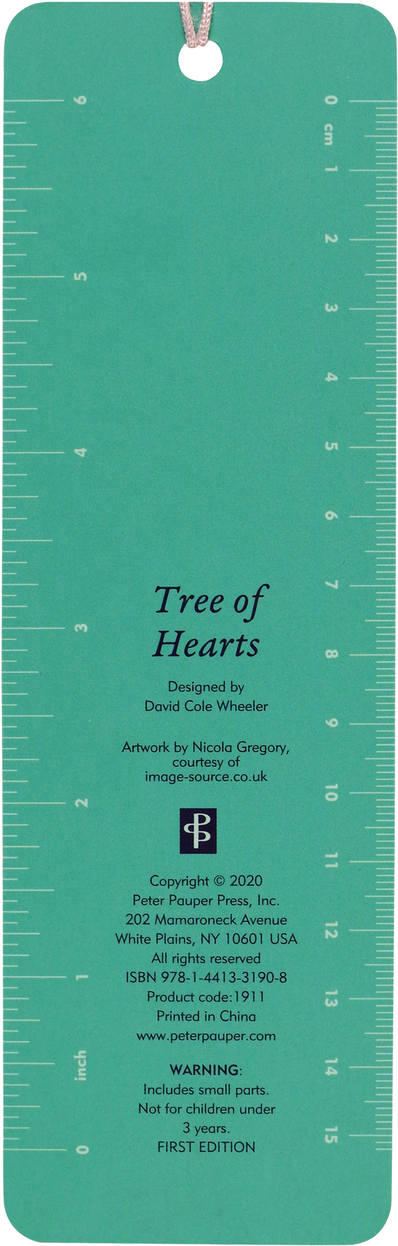 Bookmark - Tree of Hearts    