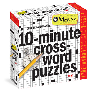 An Official Mensa 10- Minute Crossword Puzzle 2024 Page A Day Calendar    