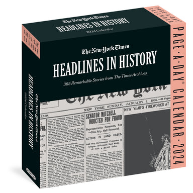 New York Times Headlines In History 2024 Page A Day Calendar    
