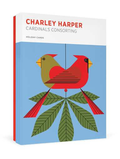 Charley Harper Cardinals Consorting Boxed Holiday Cards    