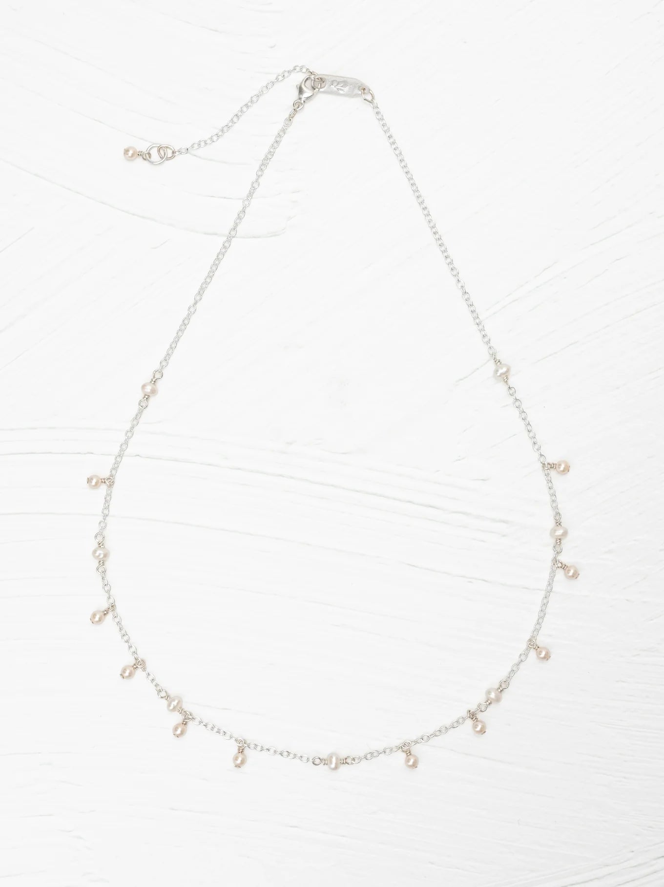 Holly Yashi Cora Pearl Necklace - Silver / White    