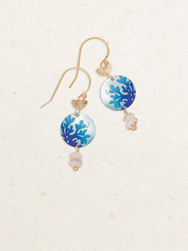 Holly Yashi Coral Reef Earrings - Blue/Gold    