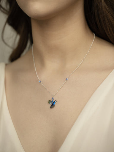 Holly Yashi Picaflor Pendant Necklace - Blue Radiance    