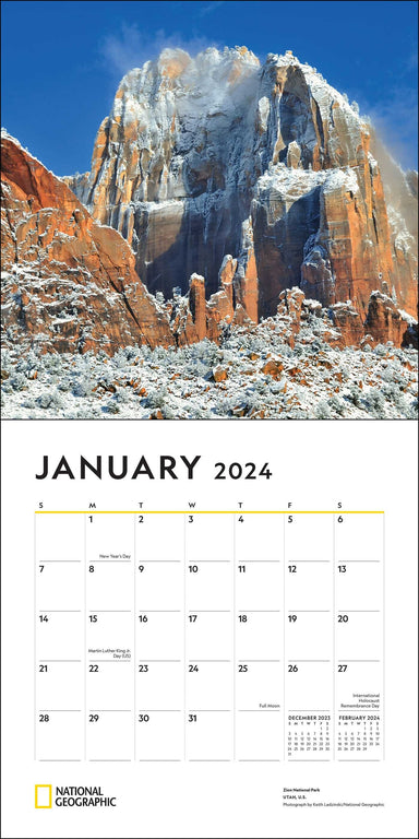 National Geographic American Landscapes 2024 Wall Calendar    