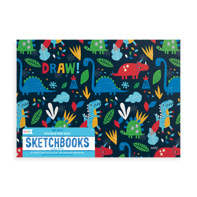 Doodle Pad Duo Set of 2 Sketchbooks - Dino Days    