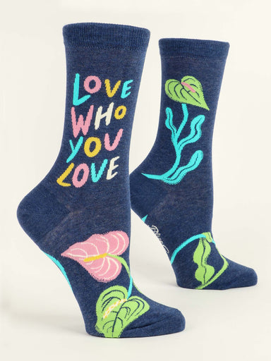 Blue Q Womens Crew Socks - Love Who You Love    