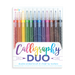 Calligraphy Duo - 12 Double-Ended Brush & Chisel Tip Markers    