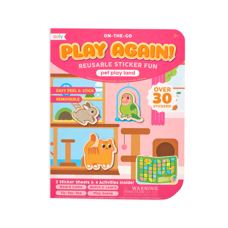 Play Again! On The Go Reusable Sticker Fun - Pet Play Land    