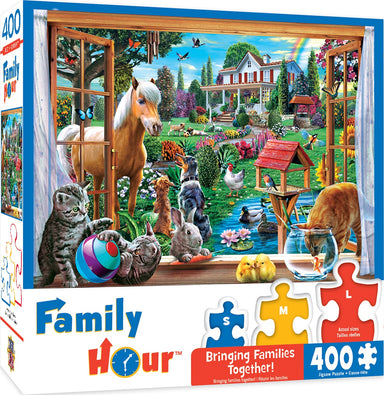 Peeking Through 400 Piece Family Time Puzzle    
