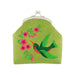 Lavishy Embroidered Hummingbird & Flower - Vegan Coin Purse Green .  3272126.4