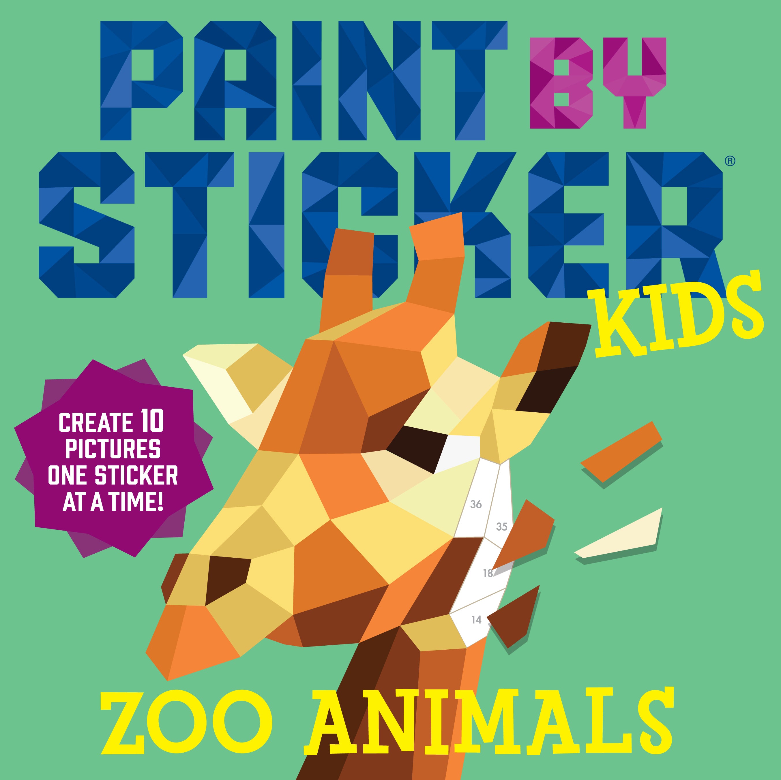 Paint By Sticker Kids - Zoo Animals    