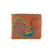Lavishy Embroidered Peacock - Medium Vegan Wallet Brown .  3272132.1