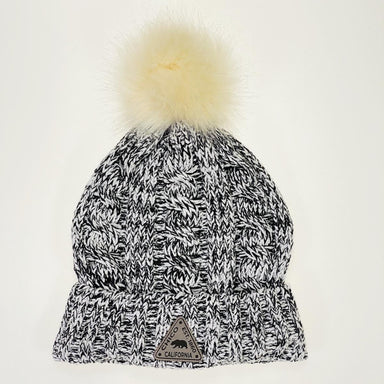 Chico Beanie with Pom and Small Patch BLK/WHT   3263715.1