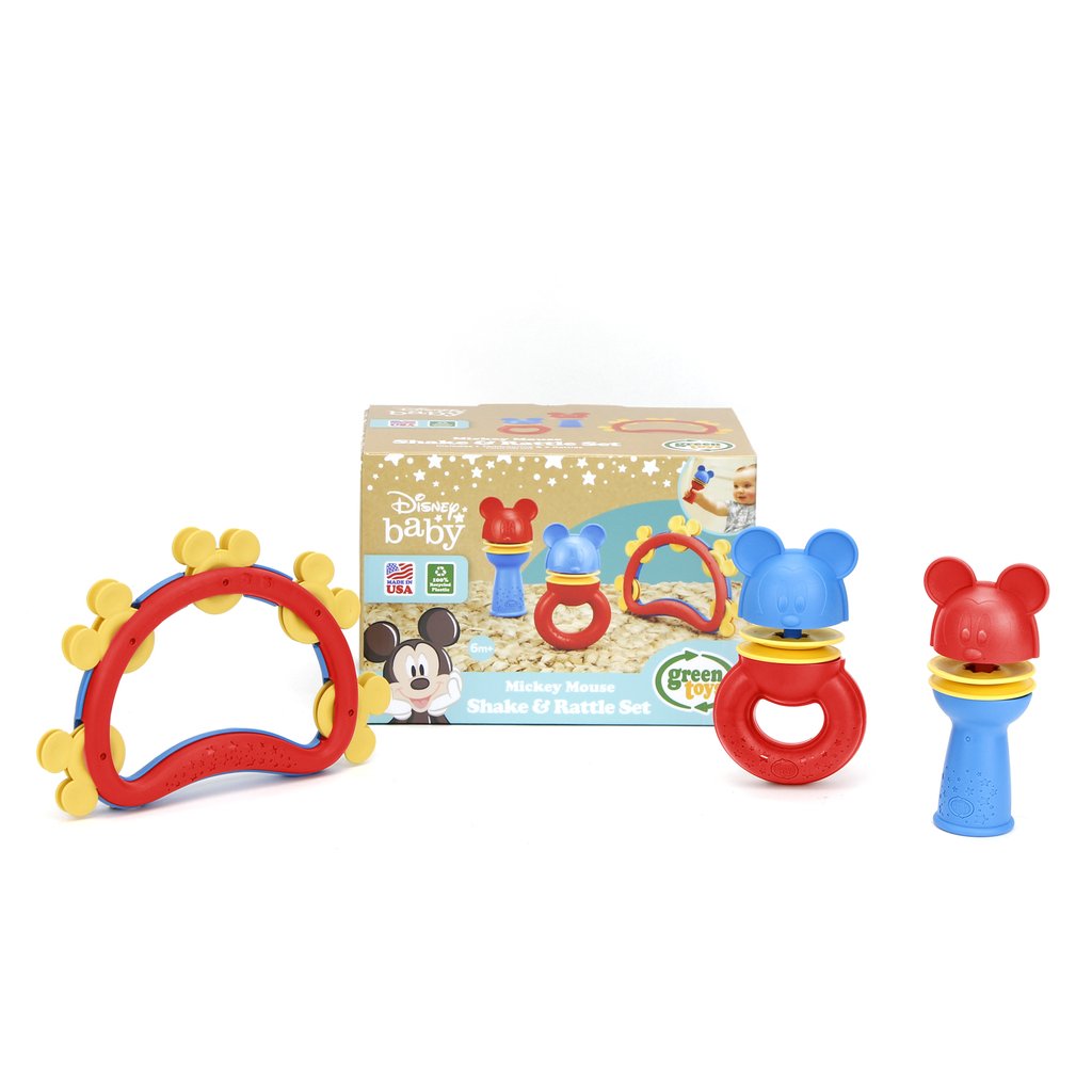 Green Toys Disney - Mickey Mouse Shake & Rattle Set    
