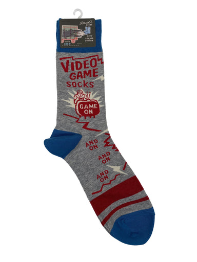 Blue Q Mens Crew Socks - Video Game Socks    