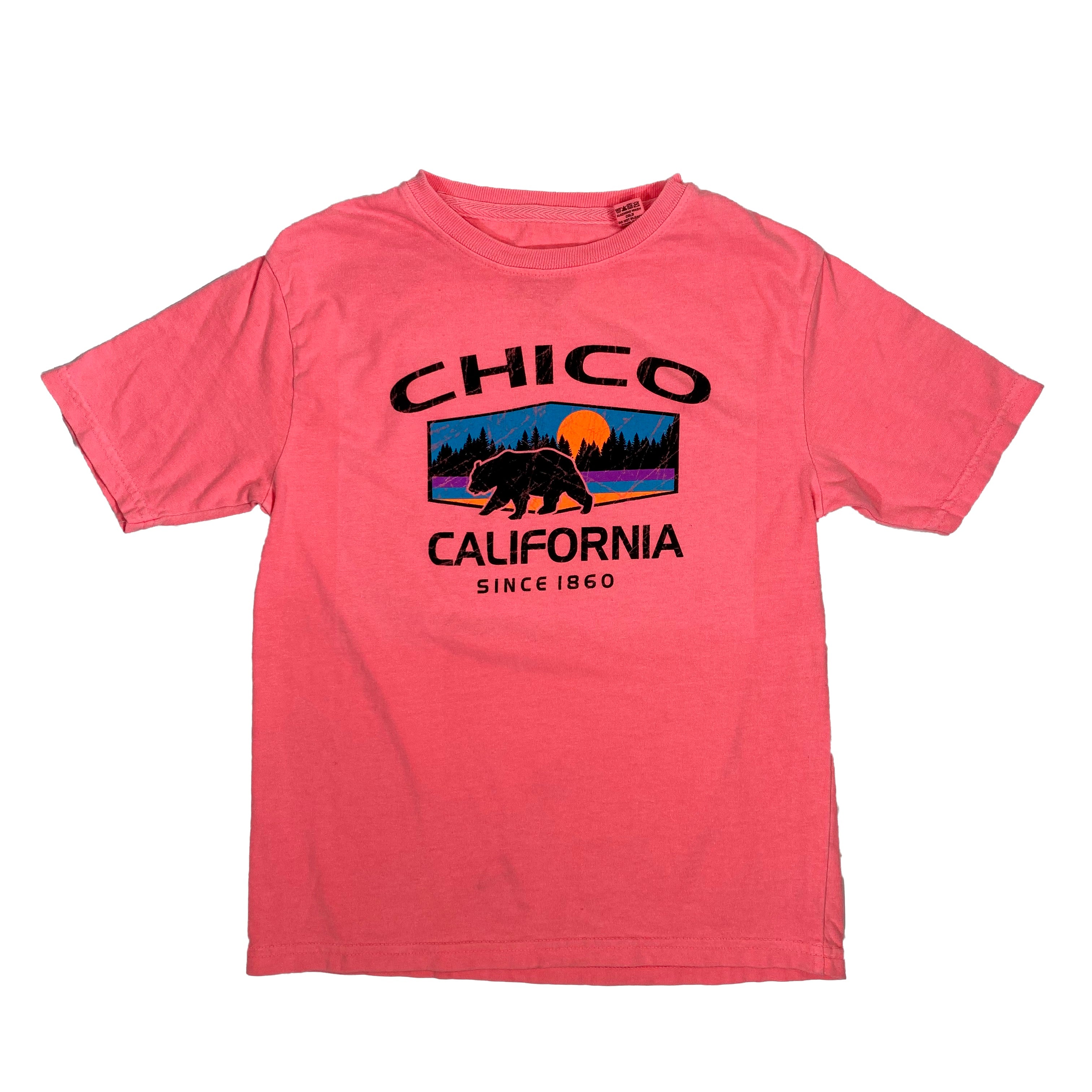 Left Lane Cali Bear - Kids Chico T-Shirt NEON CORAL XS  3269074.5