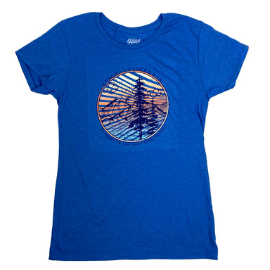 Pickled Mountain Chico - Womens T-Shirt Heather Royal Blue S  BM8R4BBLT.1