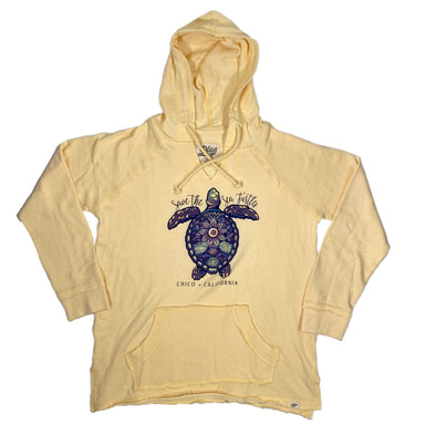 Bubbling Turtle - French Terry Hooded Chico Sweatshirt BUTTER S  3263727.1