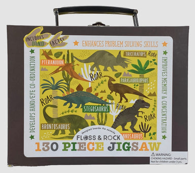 Dinosaur 130 Piece Puzzle In A Storage Case    