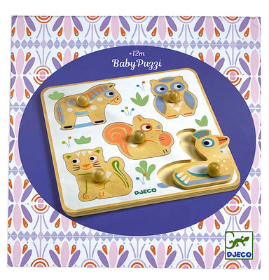 Baby Animals 5 Piece Wooden Peg Puzzle    