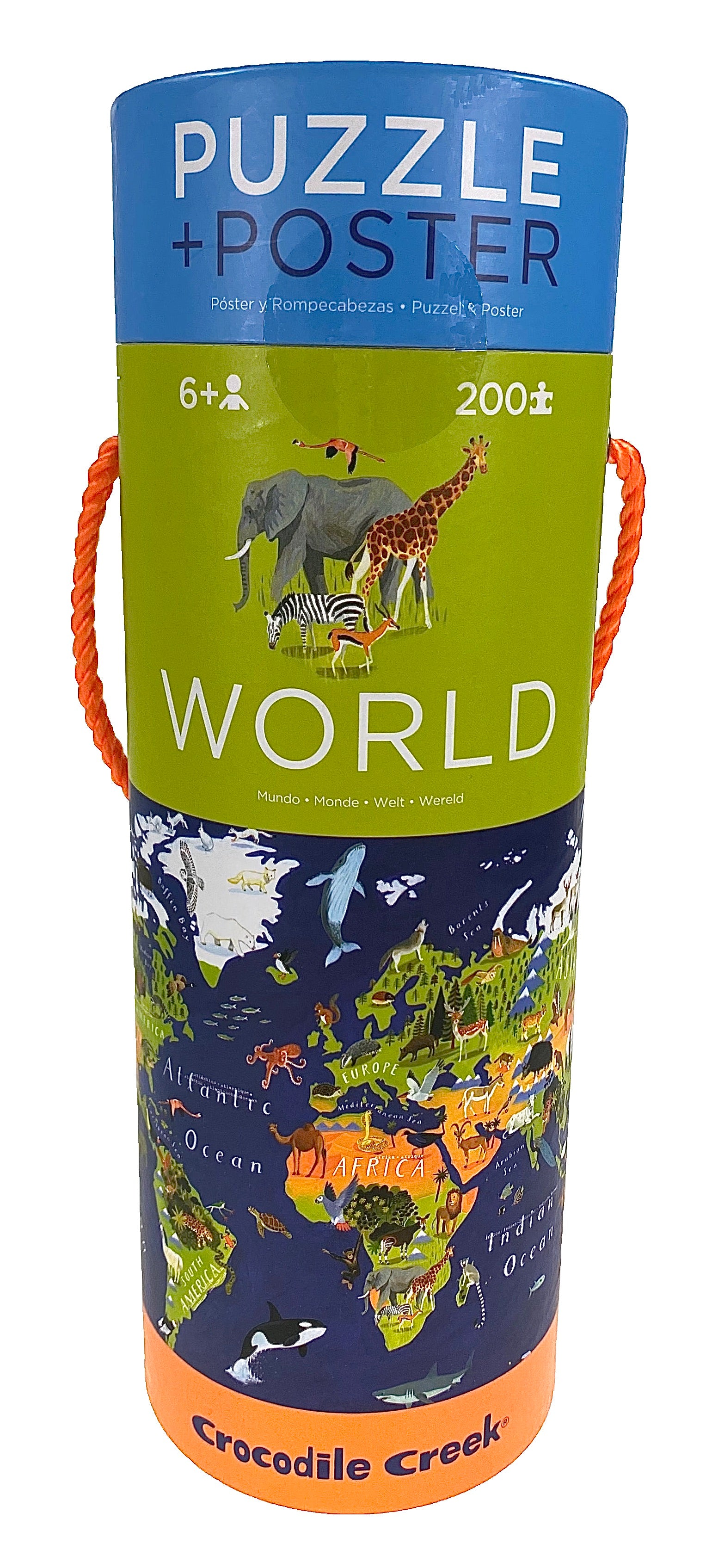 World Map 200 Piece Puzzle And Poster    