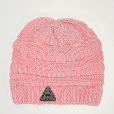 Knit Chico Beanie with Small Patch ROSE QUARTZ   3263716.1