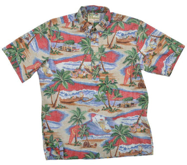 Reyn Spooner Hawaiian Christmas 2016 Camp Shirt RED M  703983023140