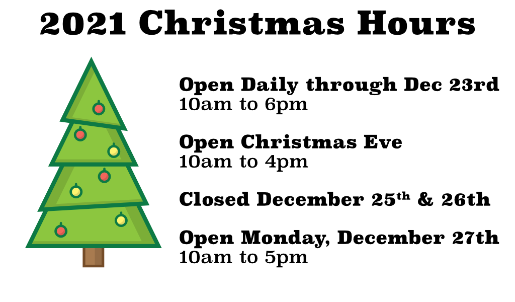 2021 Christmas and New Years Hours