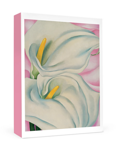 Georgia O'Keeffe Two Calla Lilies on Pink Boxed Note Cards    