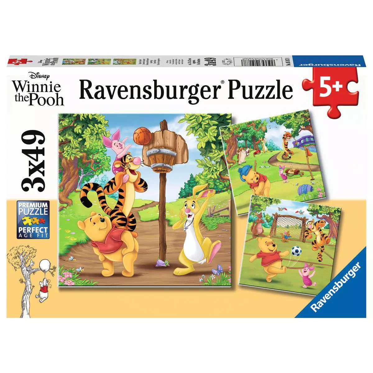 Disney Winnie The Pooh Sports Day 3x49 Piece Puzzles