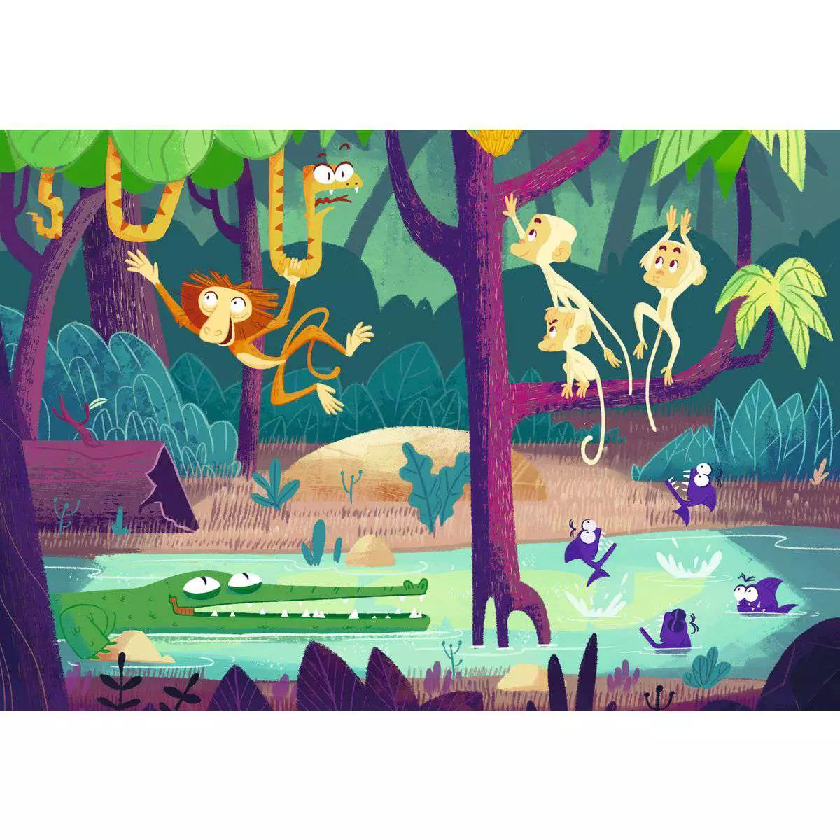 Puzzle and Play: Jungle Exploration 2x24 Piece Puzzles