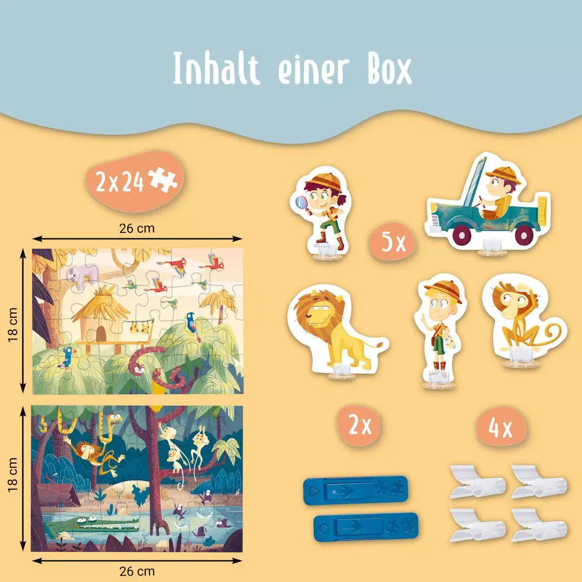 Puzzle and Play: Jungle Exploration 2x24 Piece Puzzles