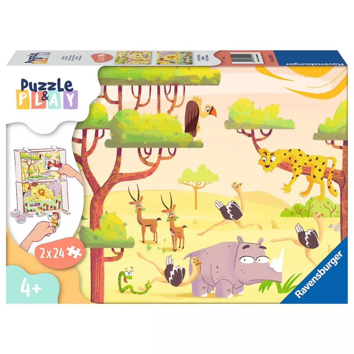 Puzzle and Play: Safari Time 2x24 Piece Puzzles