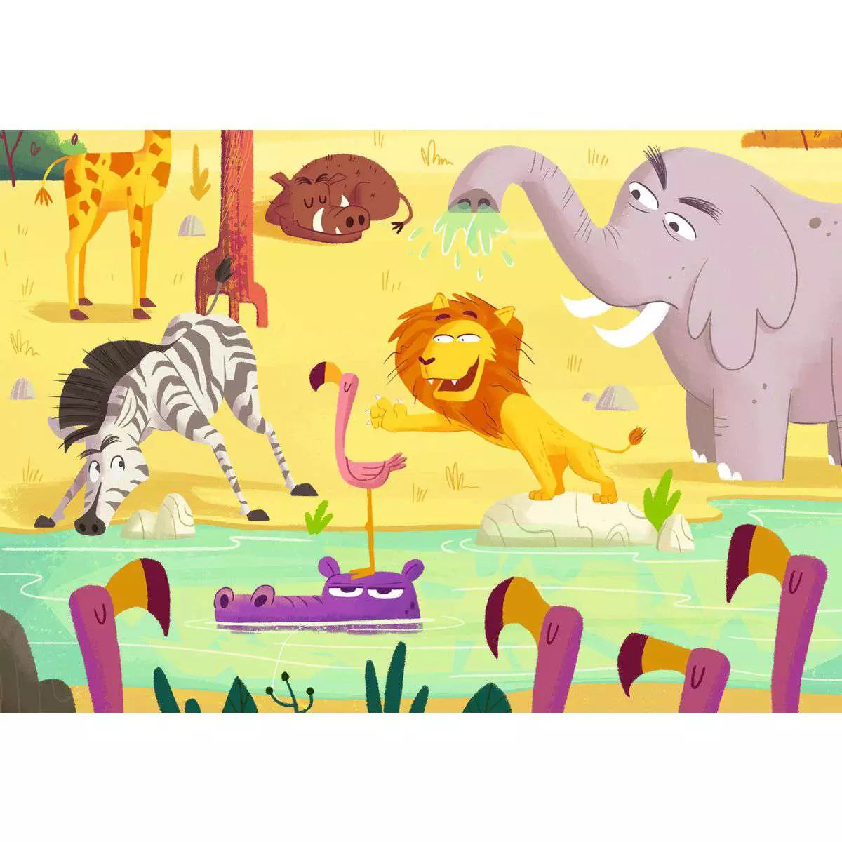 Puzzle and Play: Safari Time 2x24 Piece Puzzles