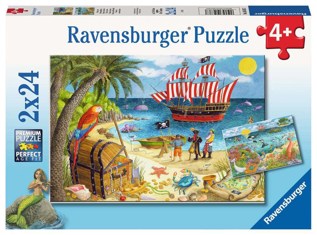 Pirates and Mermaids - 2x24 Piece Puzzles    