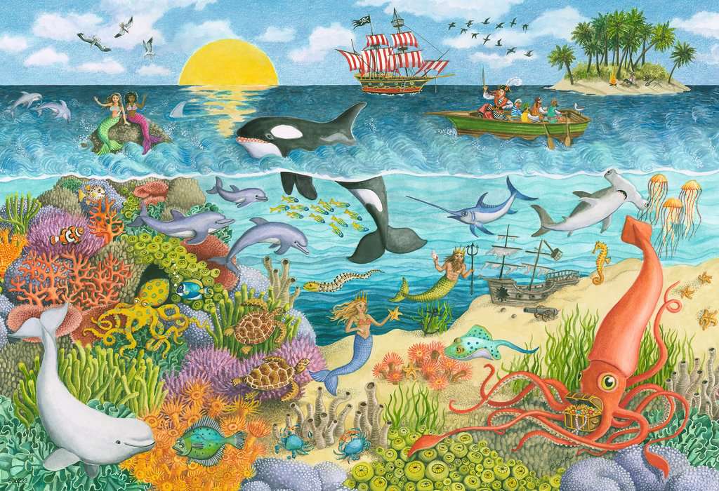 Pirates and Mermaids - 2x24 Piece Puzzles    