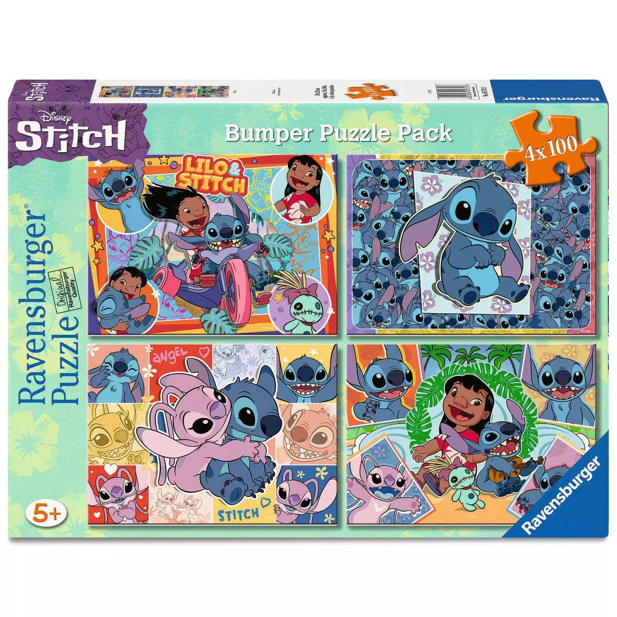 RAV Disney Stitch 4x100 Piece Puzzles