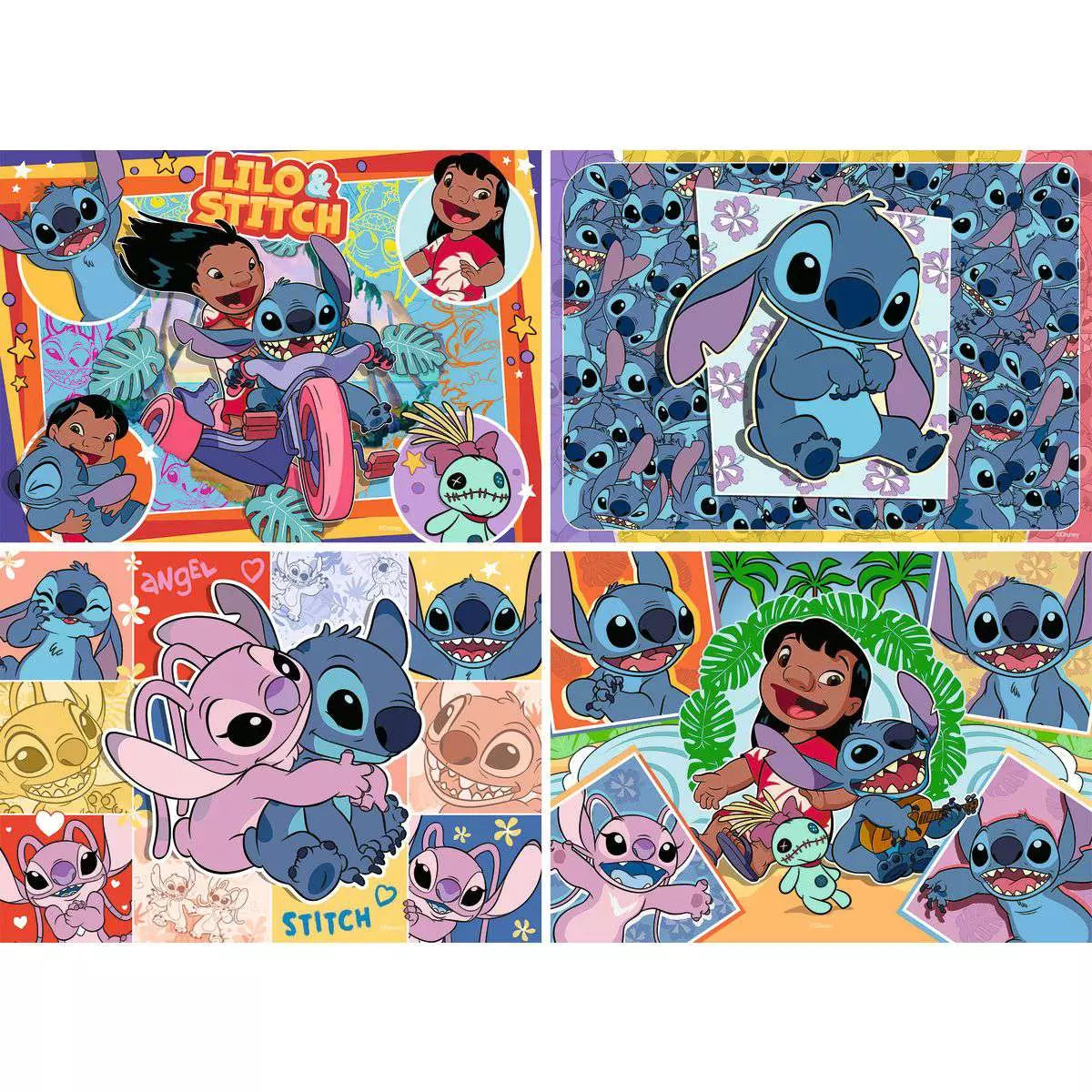 RAV Disney Stitch 4x100 Piece Puzzles