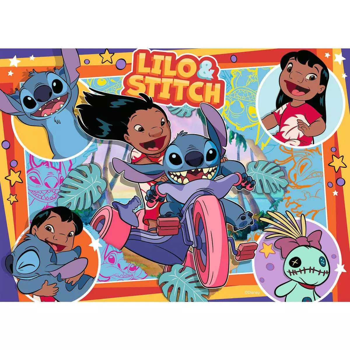 RAV Disney Stitch 4x100 Piece Puzzles