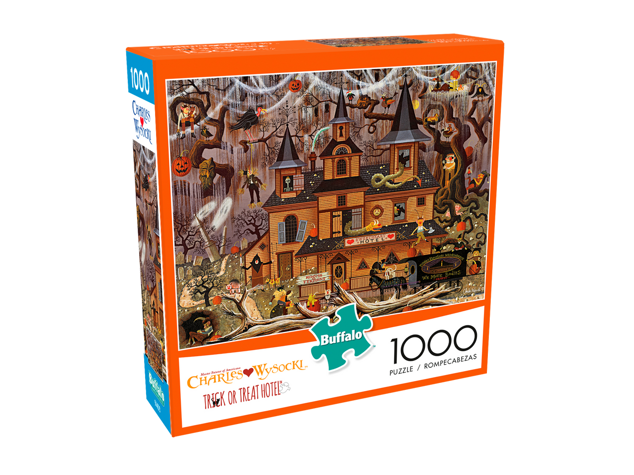 Charles Wysocki Trick or Treat Hotel 1000 Piece Puzzle
