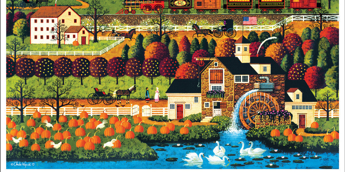 Charles Wysocki Honey Pumpkin Valley 1000 Piece Puzzle — Bird in Hand