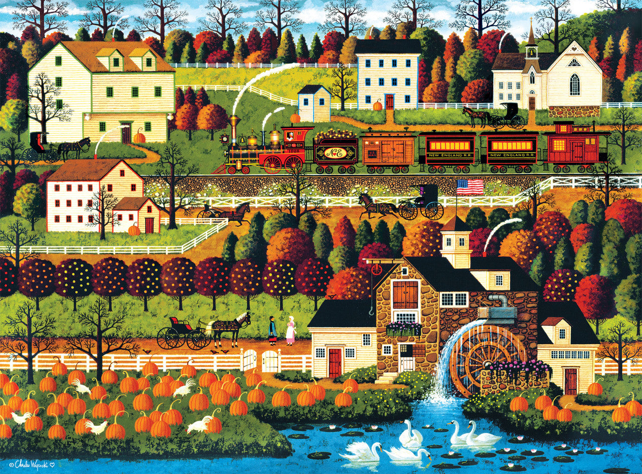 Charles Wysocki Honey Pumpkin Valley 1000 Piece Puzzle