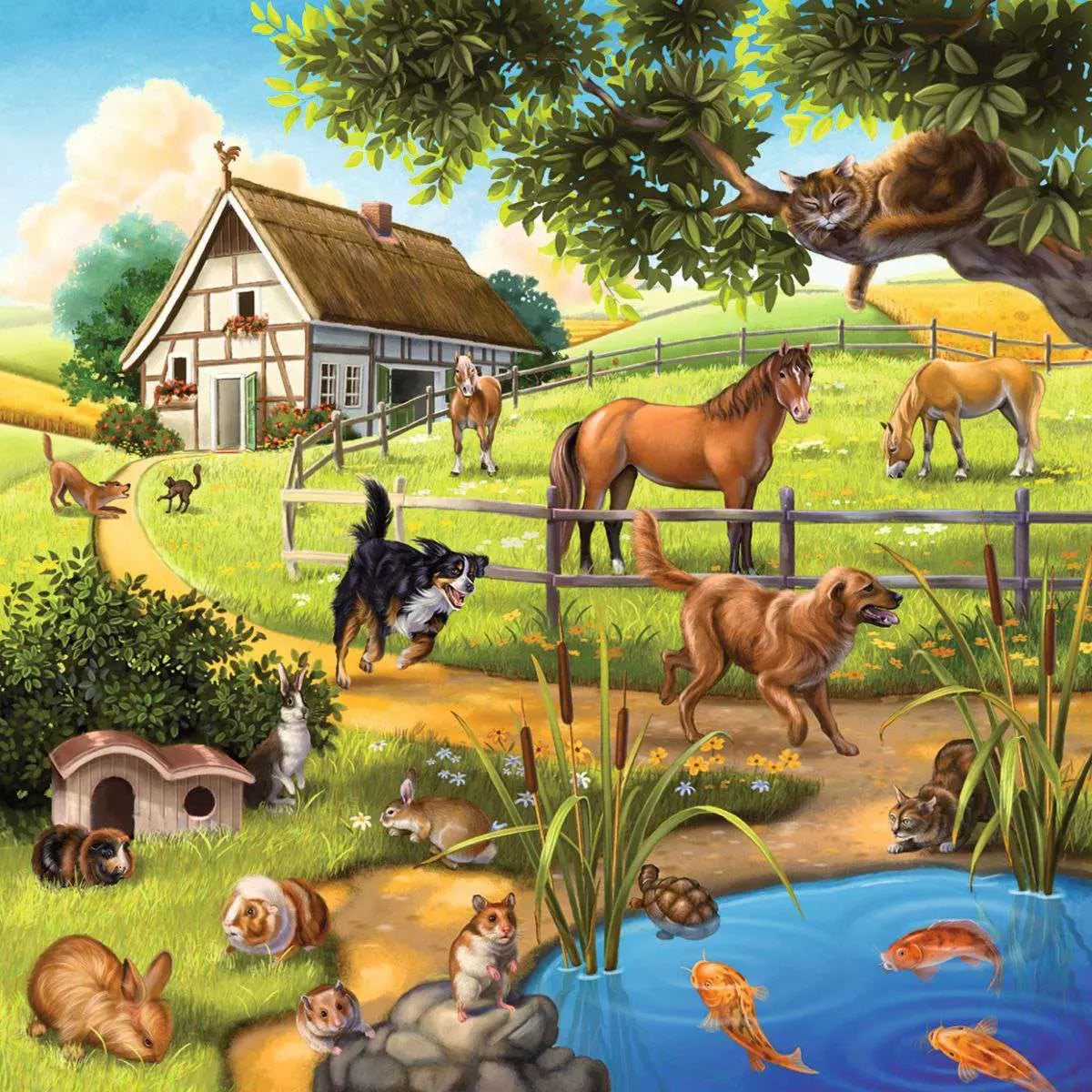 RAV Forest, Zoo, Domestic Animals 3x49 Piece Puzzles