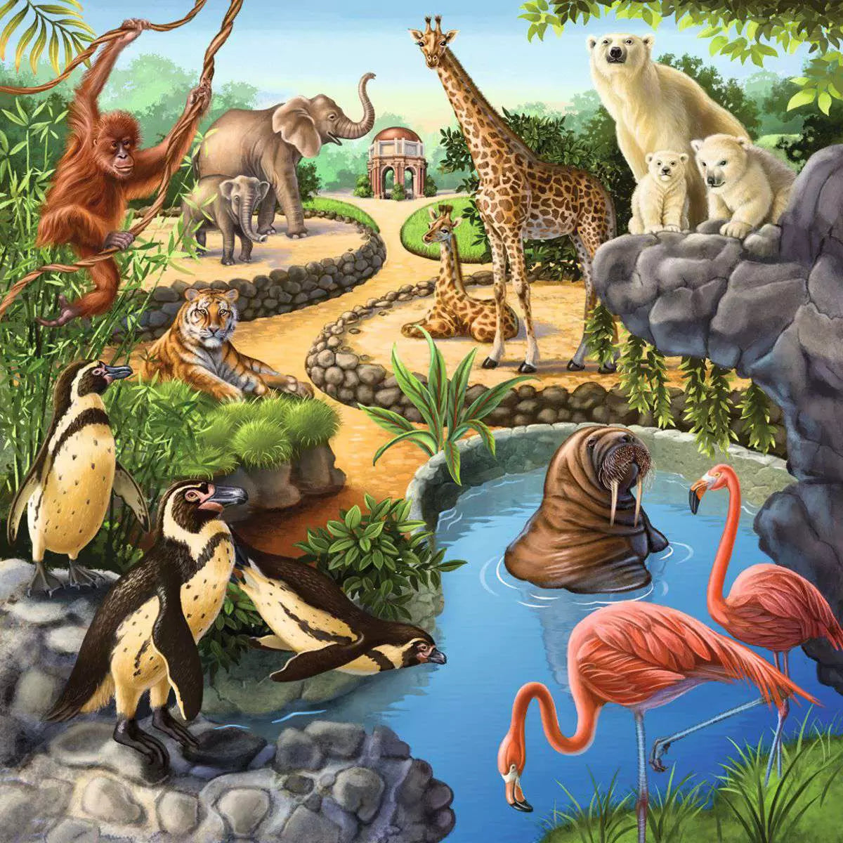 RAV Forest, Zoo, Domestic Animals 3x49 Piece Puzzles