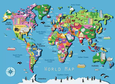 World Map 60 Piece Puzzle