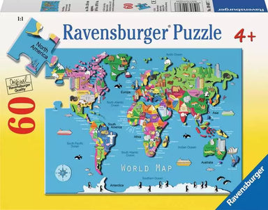 World Map 60 Piece Puzzle