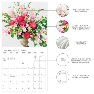 GRPH Garden Bouquets 2027 Mini Wall Calendar