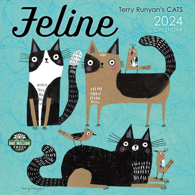 Feline Terry Runyan's Cats 2024 Wall Calendar    