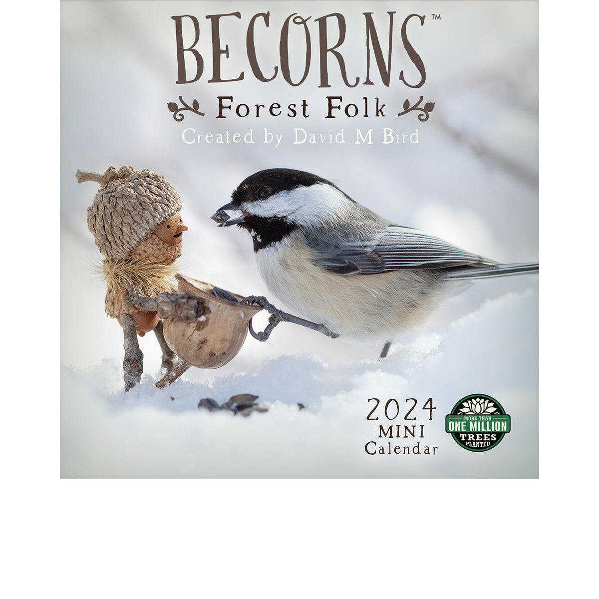 becorns-forest-folk-2024-mini-wall-calendar-bird-in-hand
